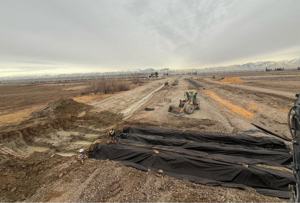 Road construction actively underway in Utah.